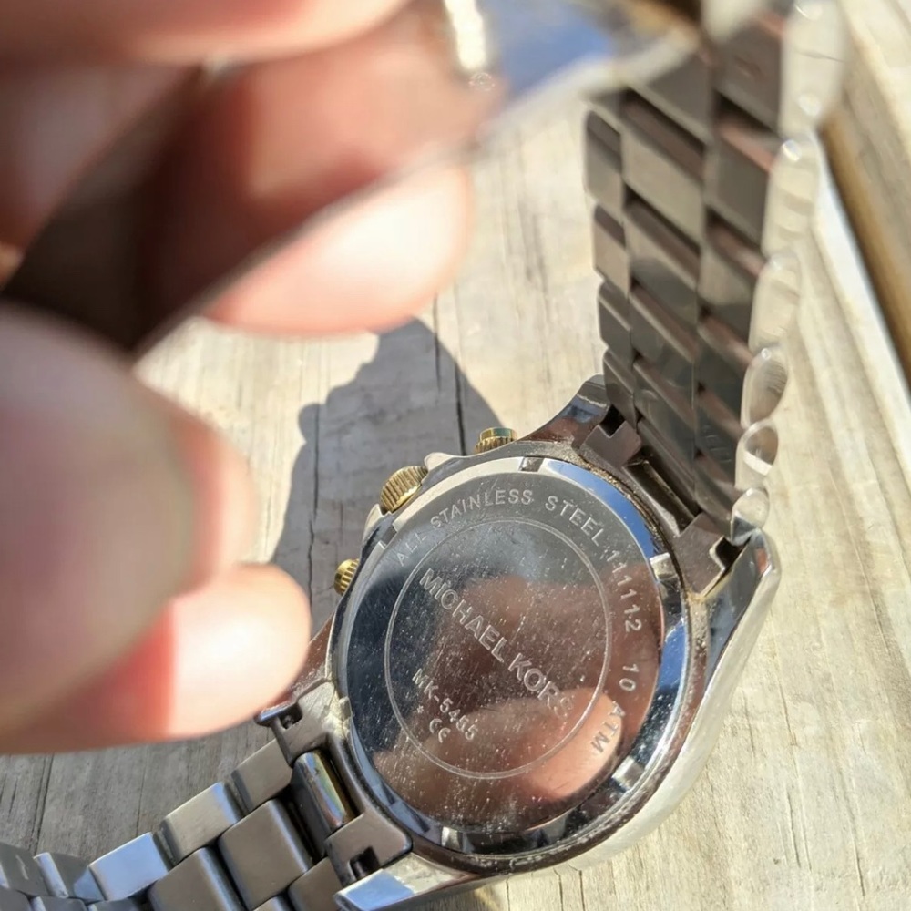 Michael Kors Layton Chronograph Silver /Gold Watch - Picture 5 of 6